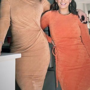 12th Tribe Aftergold Cutout Midi Dress